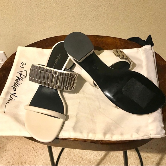 NWOB 3.1 PHILLIP LIM LEATHER DRUM WATCH SANDALS - Picture 5 of 7